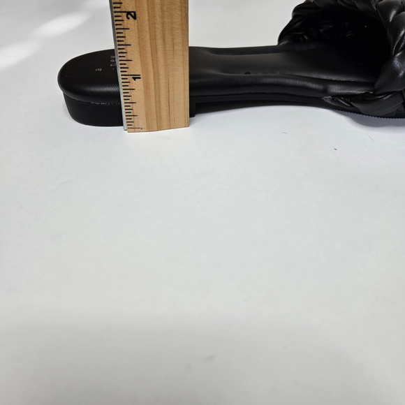 A New Day Women's Black Braided Flat Slide Sandals Size 7.5 - Picture 7 of 8